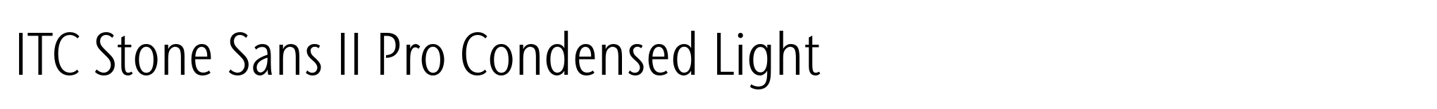 ITC Stone Sans II Pro Condensed Light image